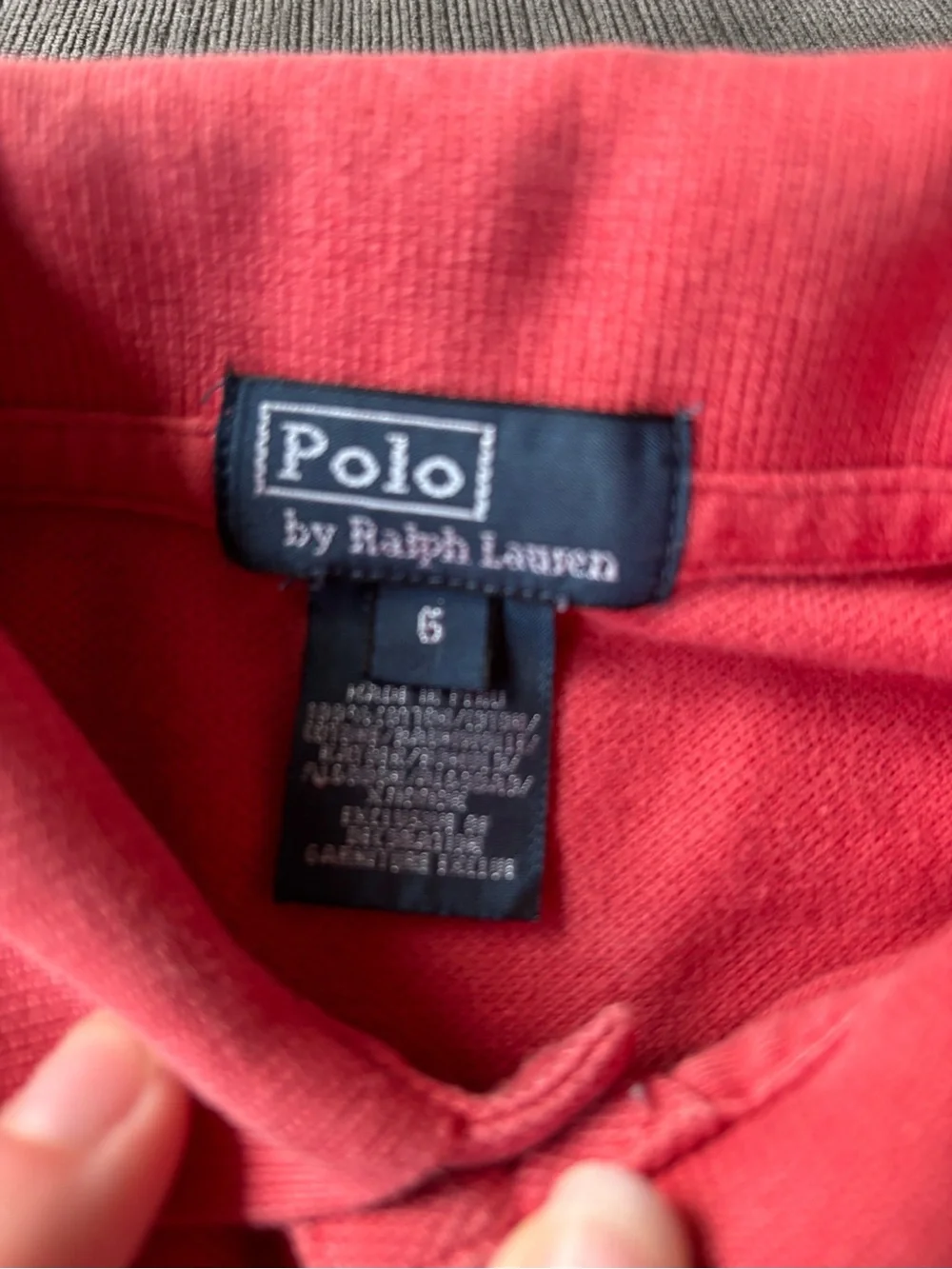 Polo Ralph Lauren Boys Big Pony Cotton Mesh Polo Shirt -Coral Pink Yellow Size 6